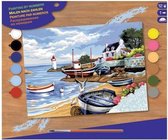 Schilderen op nummer - Sequin Art • Senior painting by numbers fishing village