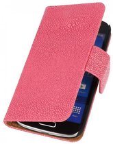 Devil Booktype Wallet Case Hoesjes voor Galaxy S4 mini i9190 Roze