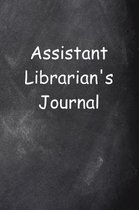 Assistant Librarian's Journal Chalkboard Design Lined Journal Pages