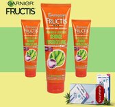 Garnier Fructis Schadeblusser Silky Hair Sealant 150ml - 3 Pack Voordeelverpakking + Oramint Oral Care Kit