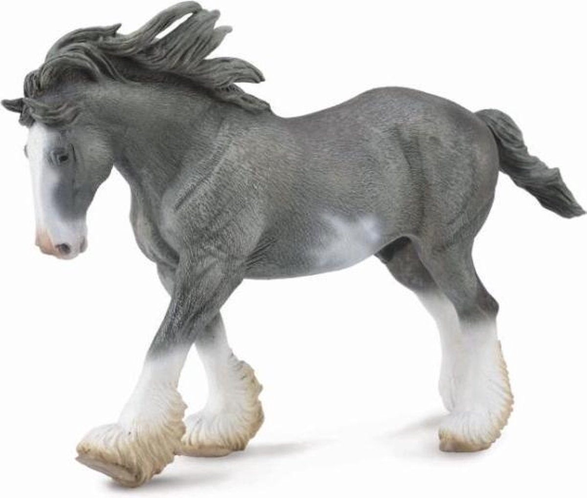 Collecta Paarden: Clydesdale Hengst 20 Cm Grijs - Collecta
