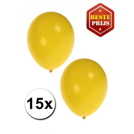 Helium tank met 30 gele ballonnen - Geel - Heliumgas met ballonnen voor een thema feest - Shoppartners
