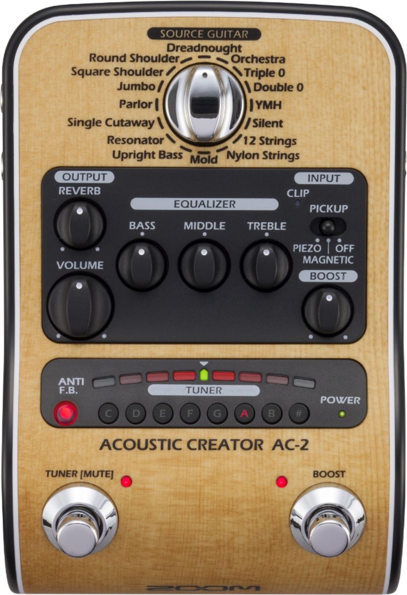 Zoom AC-2 Acoustic Creator - Effect-unit voor akoestische gitaar