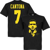 Cantona Silhouette T-Shirt - Zwart/Geel - Kinderen - 152