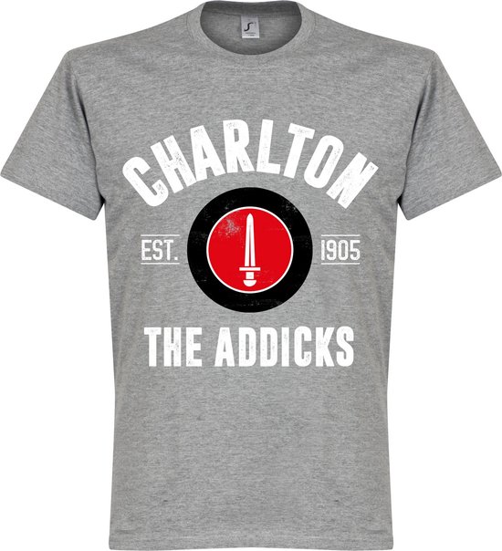 Charlton Athletic Established T-Shirt - Grijs - XXXXL