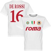 AS Roma De Rossi 16 Team T-Shirt - Wit - 5XL
