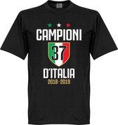 Campioni D'Italia 37 T-Shirt - Zwart - XL