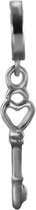 Quiges - Aanschuif Charm Bedel RVS Zilverkleurig Sleutel voor Leren Armbanden - EHCR058