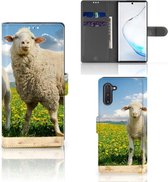 Coque Téléphone Samsung Galaxy Note 10 Flip Housse Moutons Et D'Agneaux