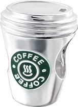 Bead Coffee mug | Bedel | Zilverana | geschikt voor Biagi , Pandora , Trollbeads armband | 925 zilver