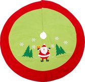 Jupe Sapin de Noël Petit Pied Père Noël 92 Cm Polyester Rouge / Vert