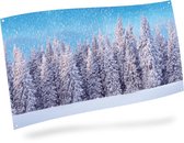 Achtergronddoek sneeuwbos 150x75 cm