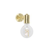QAZQA facil - Design Wandlamp voor binnen - 1 lichts - D 130 mm - Goud/messing -  Woonkamer | Slaapkamer | Keuken