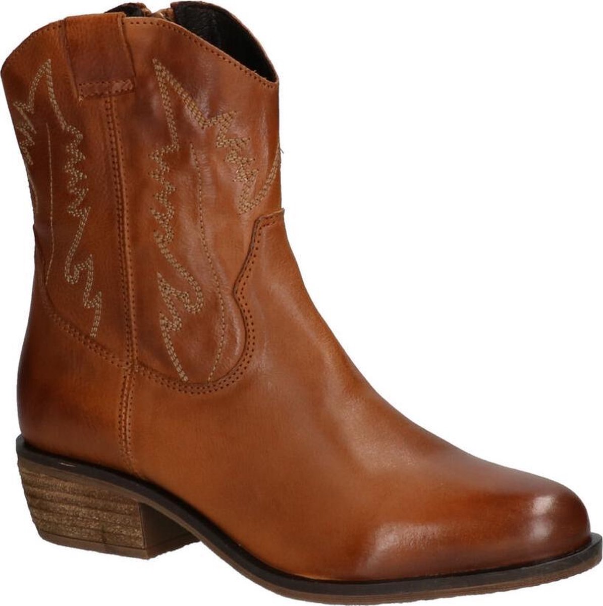River Woods Serena Cognac Enkellaarzen Dames 41 | bol.com