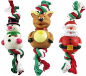 Duvo+ Vinyl Kerstfiguurtjes Flostouw 2 Knopen - Assorti - 25 x 8 x 7 cm