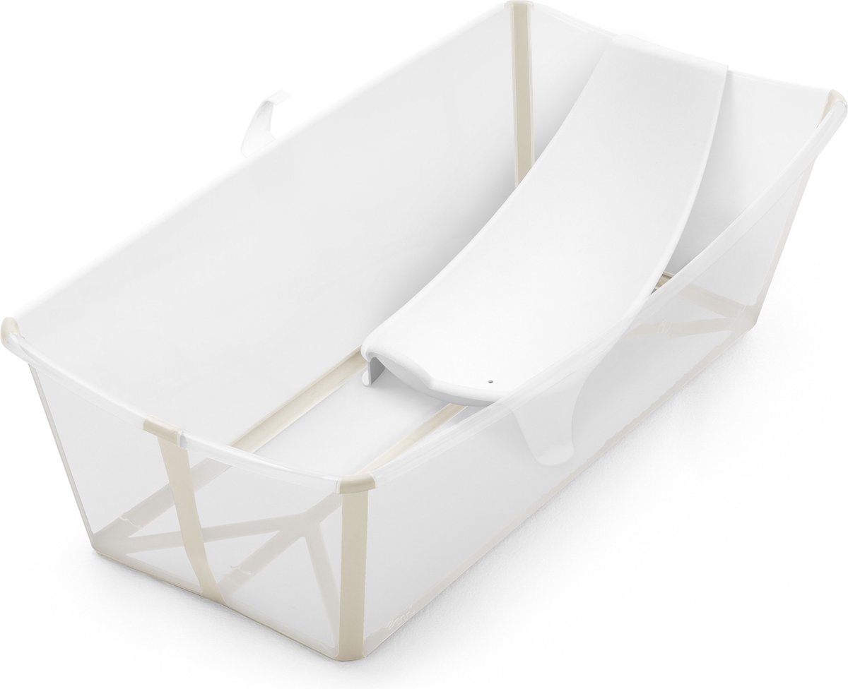 Goedkoopste Stokke Flexi Bath XL (Sandy Beige) met ondersteuning voor pasgeborenen - Duurzaam en gemakkelijk op te bergen - Handig thuis of op reis - Geschikt voor kinderen van 0-6 jaar