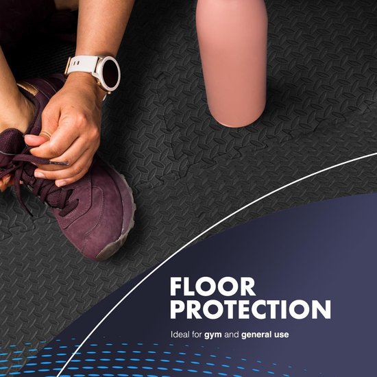Antislipmatten in elkaar grijpend EVA-schuim oefening vloertegels voor thuistrainingen studio - Gym Vloer met gewichten oefeningen yoga (60 x 60 cm) van Nike — afbeelding 3