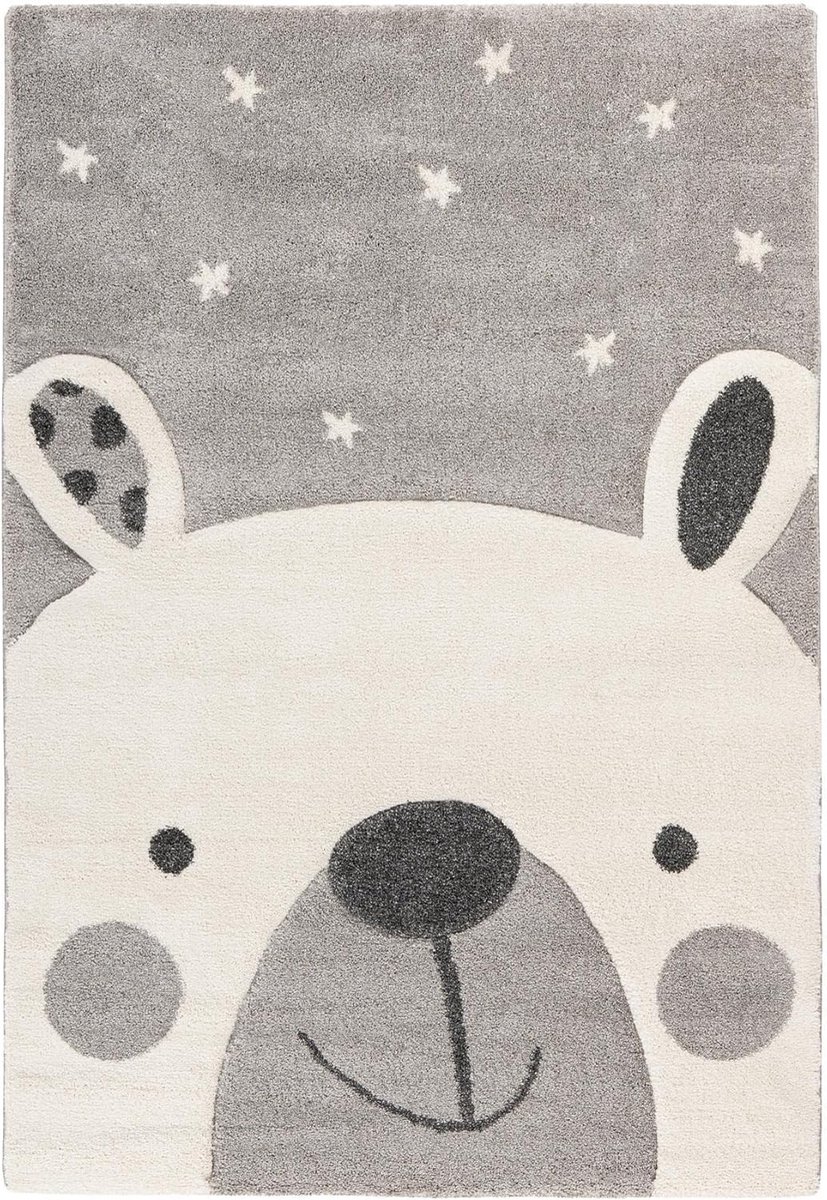 Goodivery ® Zachte Kinderspeelmat met Dierenmotieven voor Jongens en Meisjes 120x170cm Grijs
