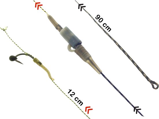 PB R2G Clip SR Leader 90 With Shot on the Hook Rig Weed 2st. Size 6 van PB Products — afbeelding 5