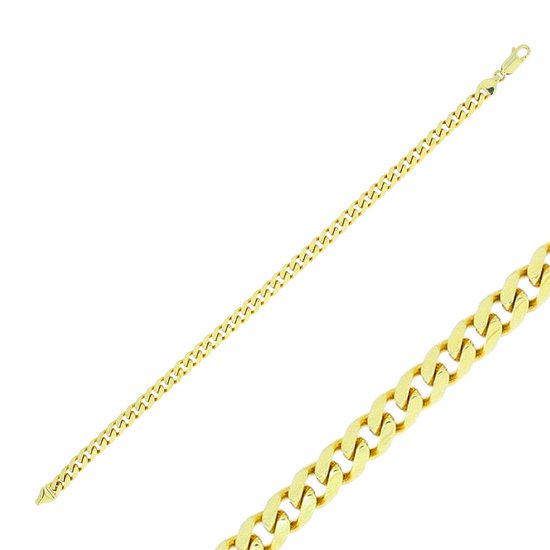 Foto: Gouden gourmette armband 20 cm 5 mm 14 karaats