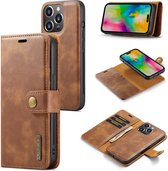 DG.MING Hoesje - Geschikt voor iPhone 16 Pro Max Hoesje - DG.MING 2-in-1 Book Case & Back Cover - Bruin