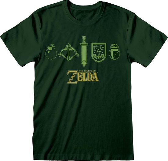 The Legend Of Zelda Quest Essentials Heren T-shirt - groen - XL