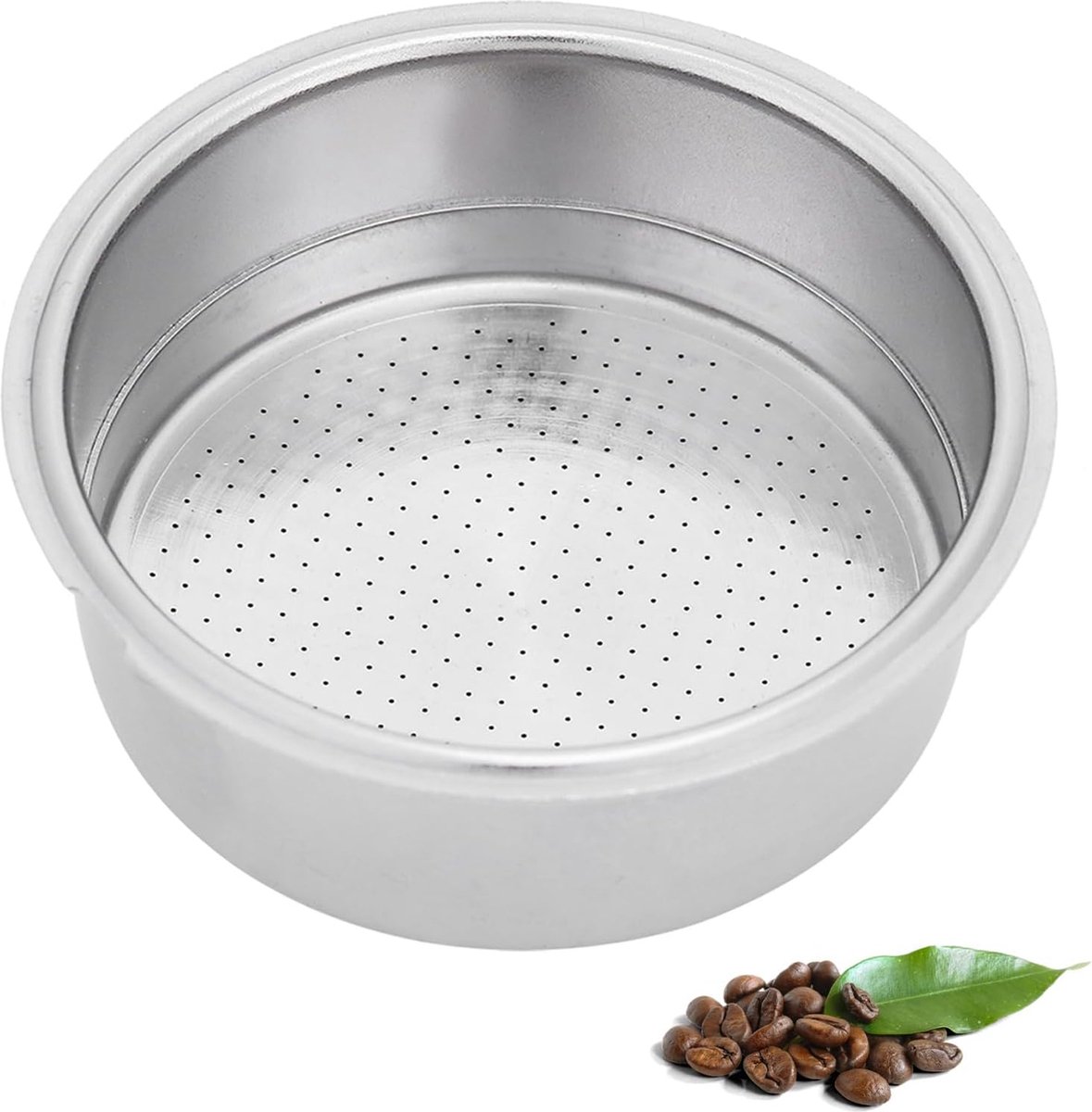 Roestvrijstalen Dubbellaagse Koffiefilter 51 Mm voor Portafilter Koffiemachine
