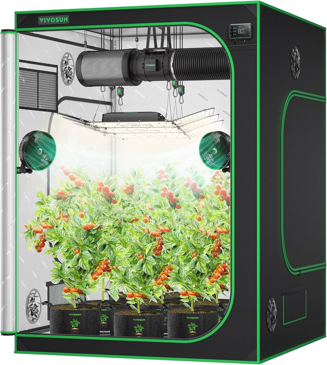 Kweektent 5x5 voor Hydrocultuur met Hoge Reflectie en Observatievenster
