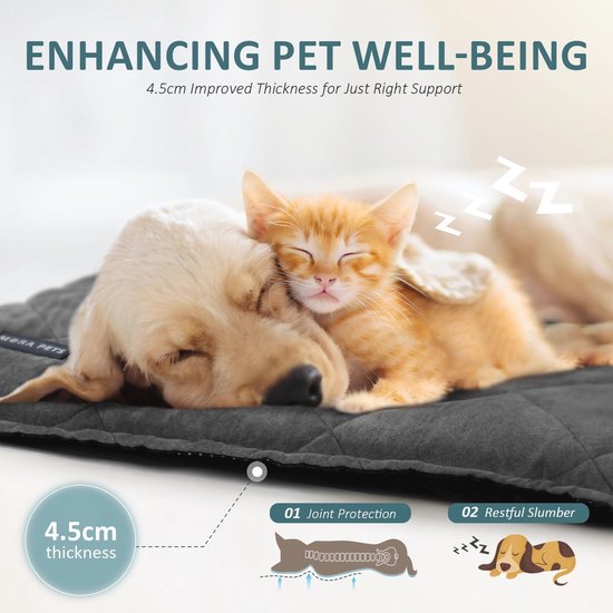 Wasbare Warmtemat 60x45 Cm Zelfverwarmende Deken Voor Hond Of Kat – Geen Stroom Nodig, Wasbaar, Anti-slip (60x45 Cm) Zachte Warmtemat 60x45