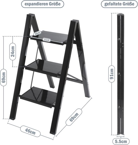 Échelle Télescopique Pliante EXBON - 3,2m - Aluminium Antidérapante - Charge 150kg Échelle Télescopique Pliante EXBON - 3,2m - Aluminium Antidérapante - Charge 150kg