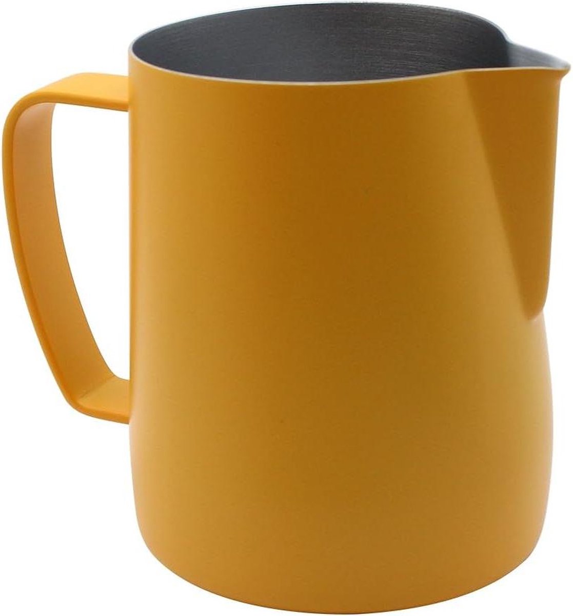 Goedkoopste Kruik Geschikt voor Koffie Latte Opschuimen van Melk 350 ml Wit-Geel