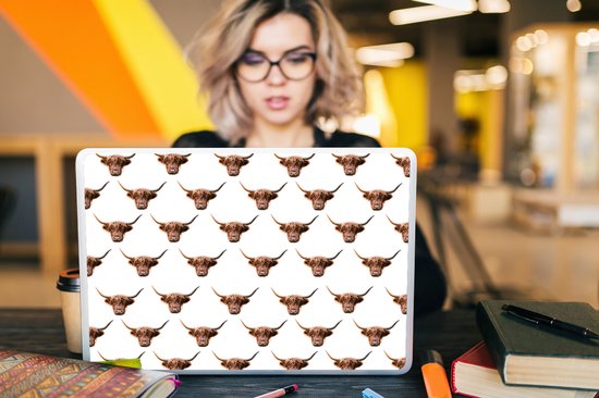 Sticker pour ordinateur portable - 17,3 pouces - Motif - Highlander écossais - Animaux