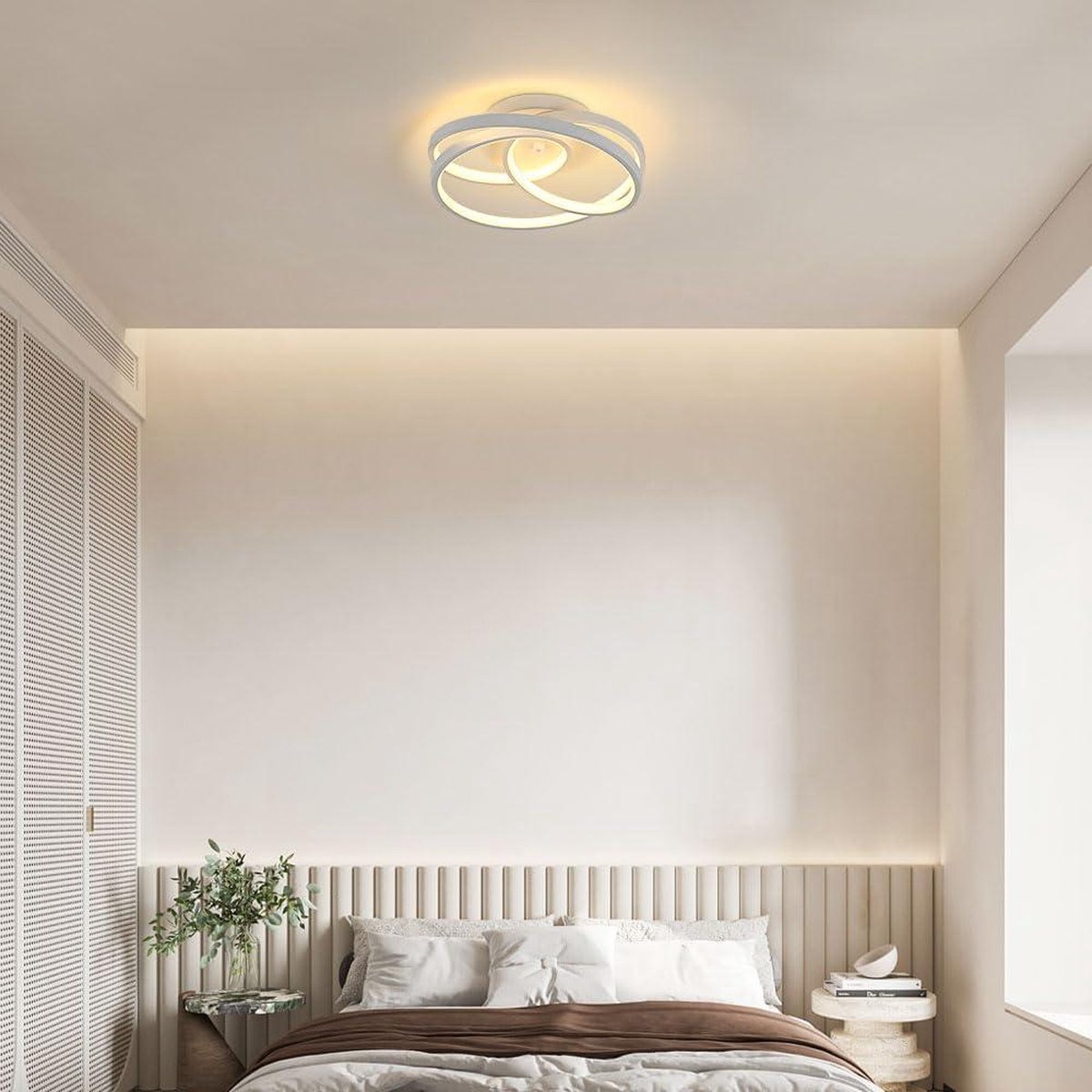 Comely LED Plafondlamp, 48W 5400 LM Moderne Aluminium Plafondlamp, LED Randen voor Woonkamer, Slaapkamer, Eetkamer, Keuken, Koel Wit 6500K