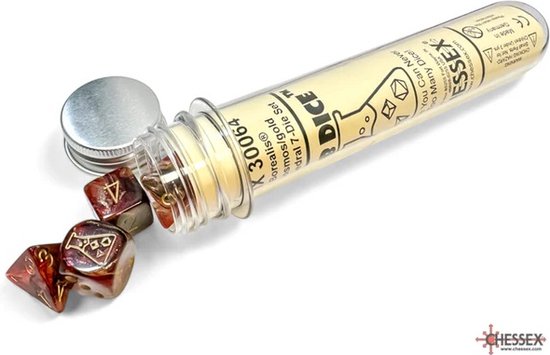 Chessex 8-Die set Lab Dice Borealis Cosmos/ Or Polyédrique