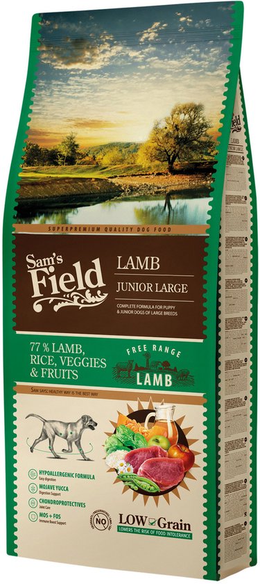 Sam's Field Junior Large Lam - Hondenvoer - 13 kg