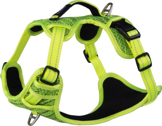 Rogz Explore Tuig Gevoerd Geel - Hondenharnas - 43-59 cm