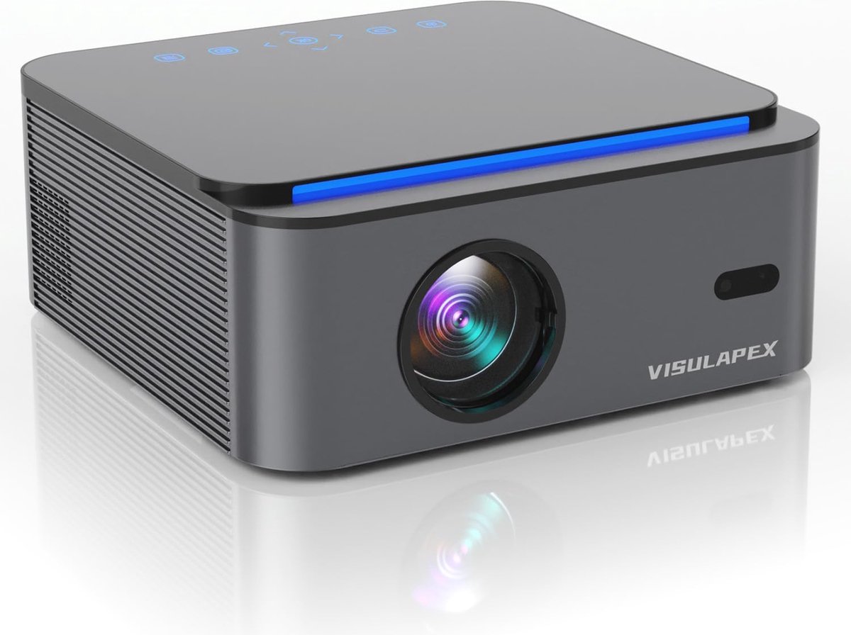 Image of 1080P Full HD Beamer met WiFi6, 20000 Lumen en 4D Trapezkorrektur - Ideaal voor Heimkino