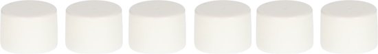 6x Plastic Fles 500 ml Schroefdop - Standard Square - Gerecycled HDPE Kunststof BPA-vrij - Wit - Rond - Set van 6 stuks van Plastinorm — afbeelding 2