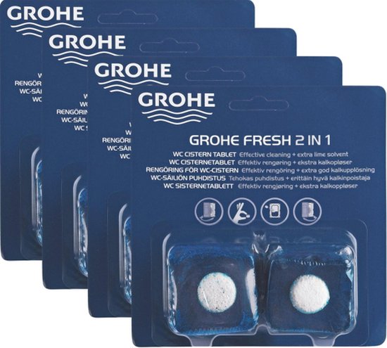 Grohe Tab Grohe Fresh tabs toiletblokjes - voordeelpack 4 pack - 8 stuks | bol
