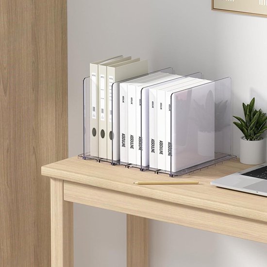 Transparante plankverdelers, 4 stuks, organizer, transparante tas