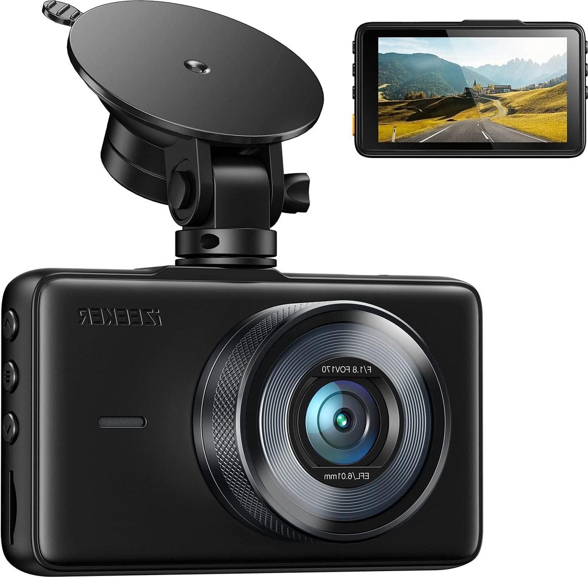 Autocamera FHD 1080P 3 Inch Scherm 170° Groothoek G-Sensor Parkeermonitor - Dashcam met Bewegingsdetectie Loop Recording WDR