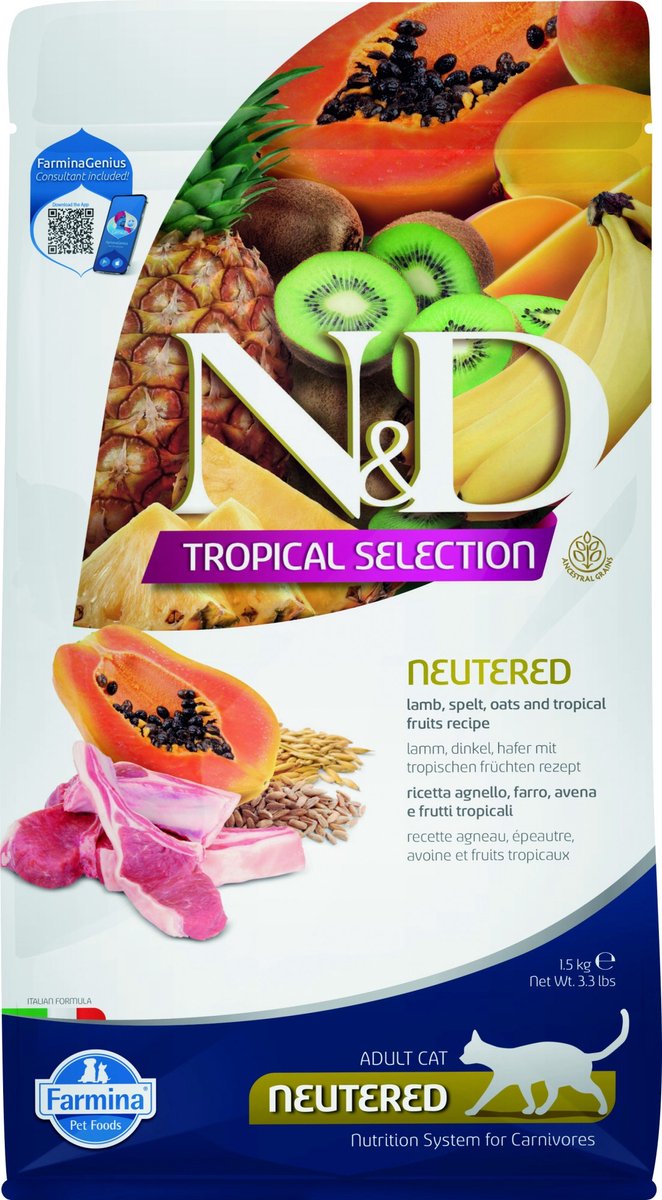 N&D N&D Cat Tropical Selection Lamb Neutered 1,5 kg