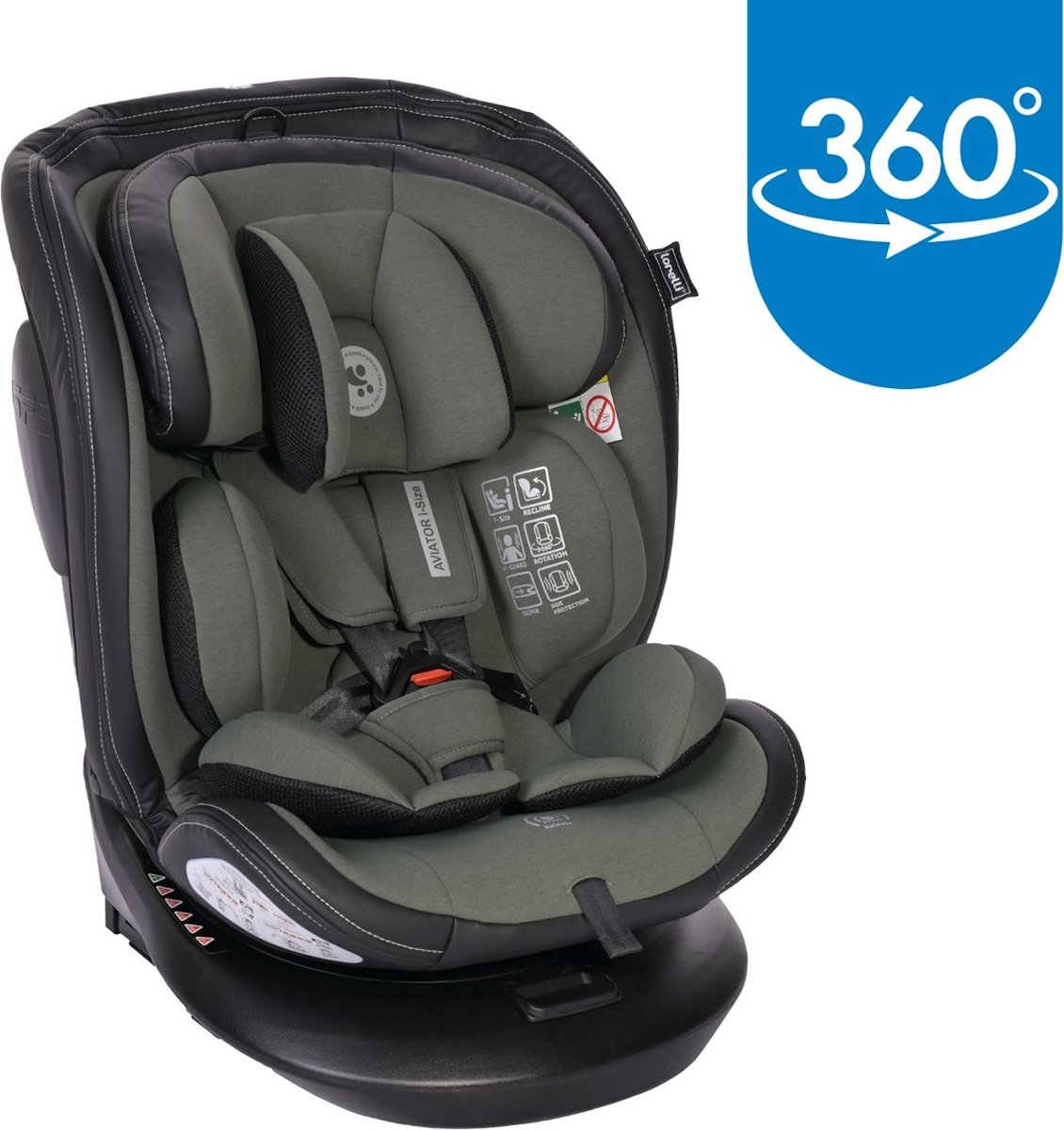Lorelli Aviator Green Autostoel - 40-150 cm - 360° Draaibaar - i-Size