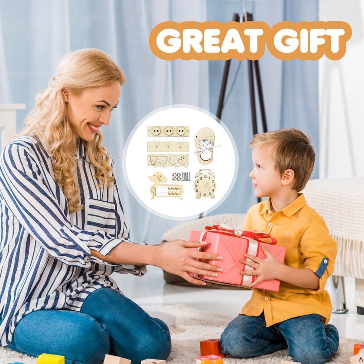 Vanplay Busy Board Montessori Speelgoed Activity Board