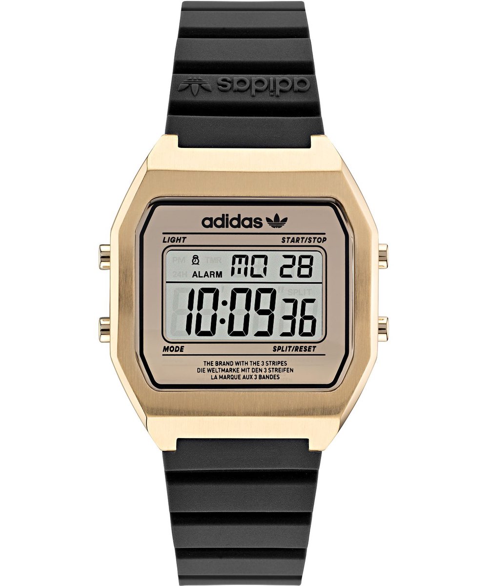 Adidas Originals Street Digital Two AOST22075 Horloge - Kunststof - Zwart - Ø 37.5 mm