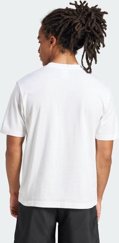 adidas Sportswear T-shirt jersey petit logo Essentials - Hommes - Blanc - XL
