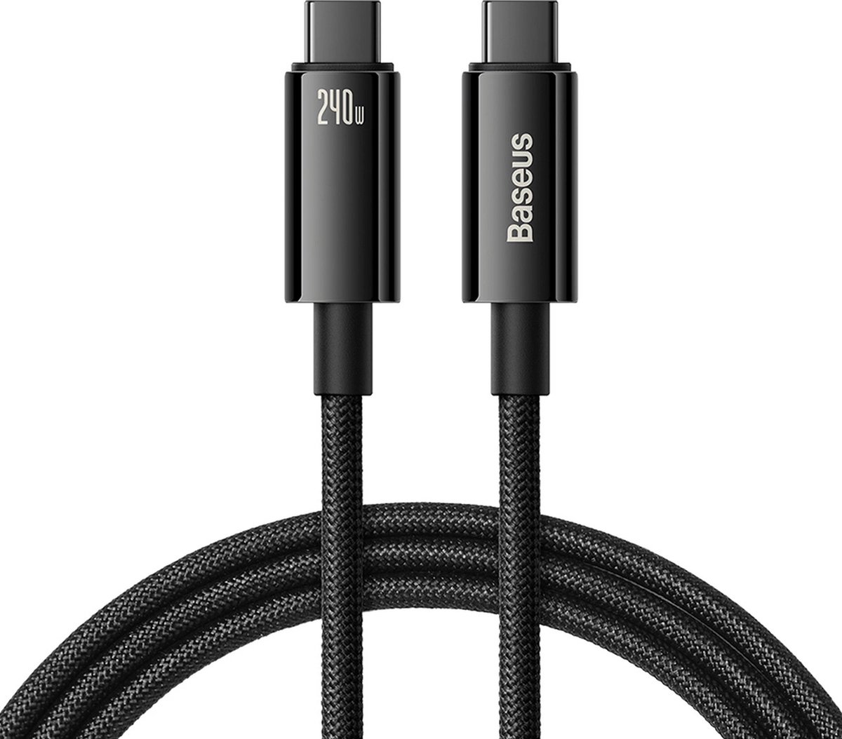 BASEUS GOLD Snelle CH Kabel USB-C 240W USB-kabel 200 cm Zwart