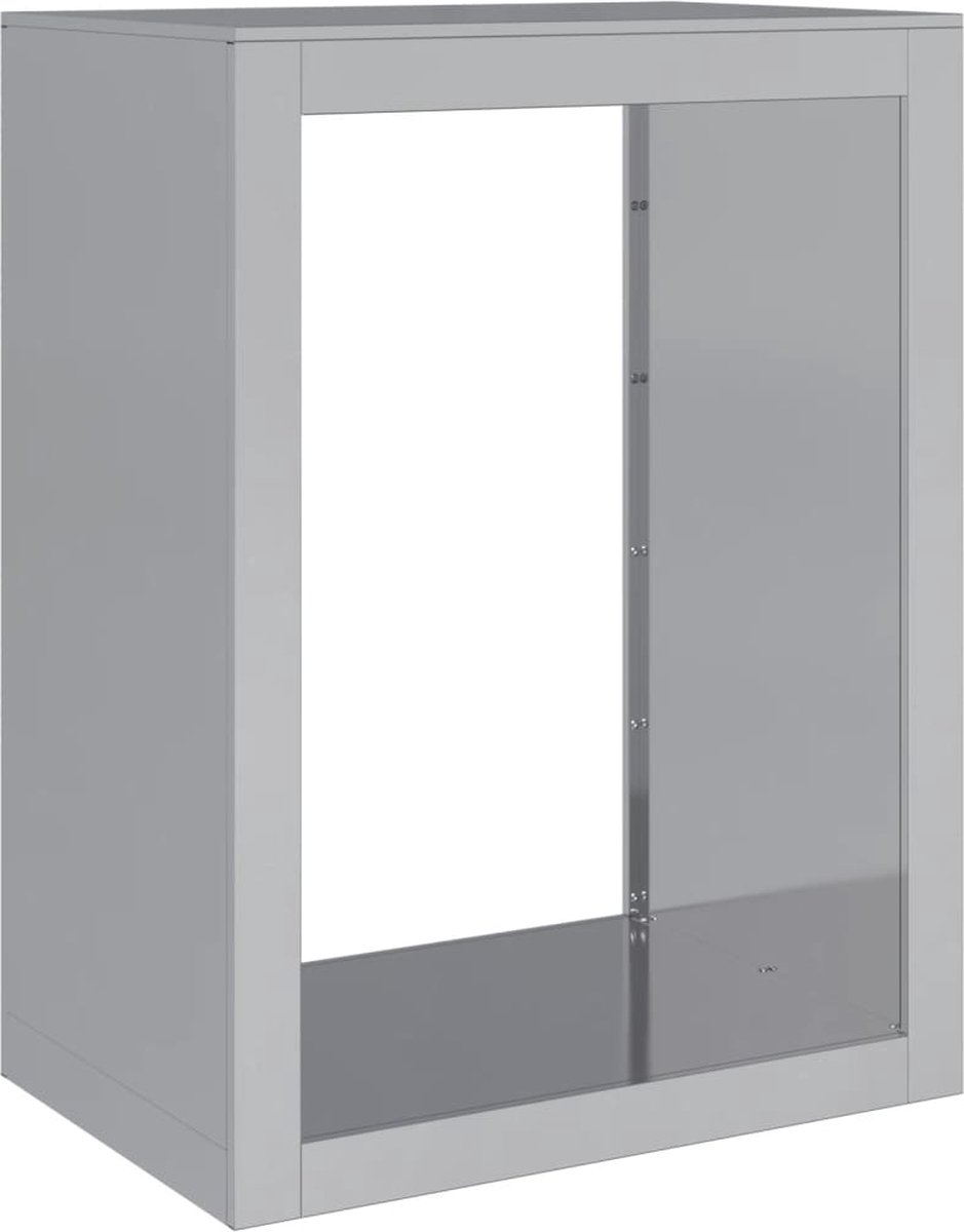 VidaXL Haardhoutrek 60x40x80 cm gegalvaniseerd staal