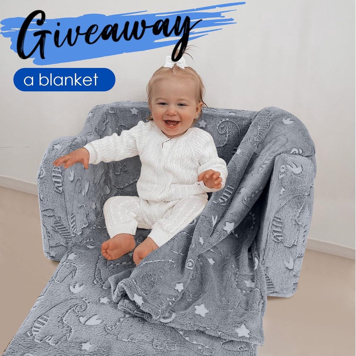 MeMoreCool Kinderslaapbank Peuter Fauteuil Bank, Glow in The Dark Regenboog Kids Convertible Sofa Lounger Fold Out, Baby Floor Stoel Slaapkamer Meubels, Modulaire Mini Sofa voor Speelkamer