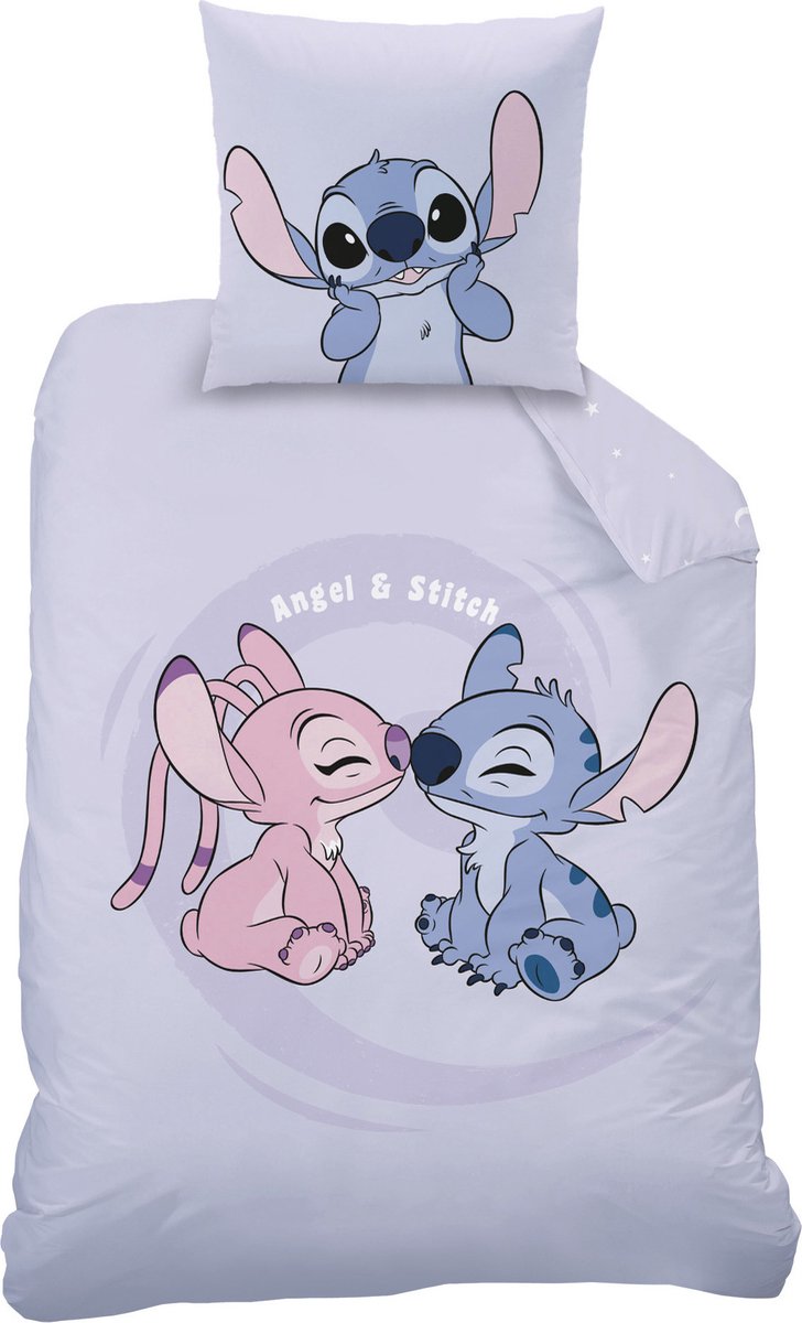Disney Lilo & Stitch Dekbedovertrek, Happy - 140 x 200 cm - Katoen